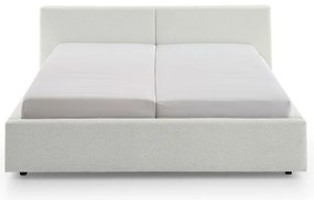 Letto matrimoniale imbottito bianco rete non inclusa 180x200 cm Cube – Meise Möbel