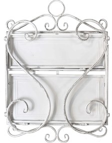 ISABELLE - mensola 2 piani stile provenzale in ferro verniciato