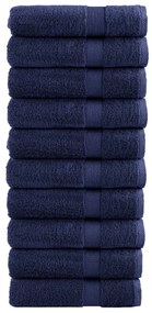 Asciugamani Bagno Solund 10 Pz Blu Navy 100x150cm 600gsm /