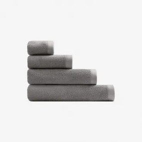 Set Di 4 Asciugamani In Cotone Nerolit Grigio Visone - Sklum