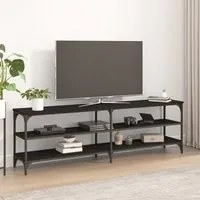 Mobile Porta TV Nero 160x30x50 cm in Legno Multistrato 826749