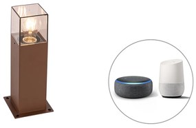 Lampada da esterno a stelo intelligente marrone ruggine 30 cm incl. Wifi P45 - Denmark
