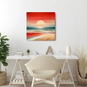Quadro su tela – Mare e cielo in toni caldi