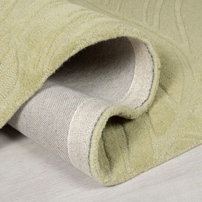 Tappeto verde in lana 60x230 cm Lino Leaf - Flair Rugs