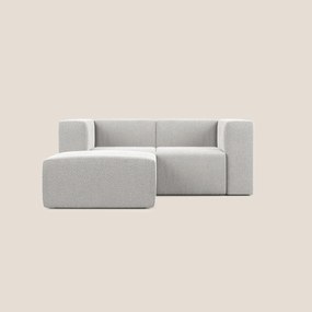 Nettuno divano angolare modulare reversibile e componibile in morbido tessuto bouclè T07 grigio