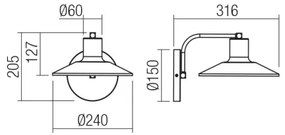 Redo 01-4053 - Applique FRESNO 1xE27/42W/230V