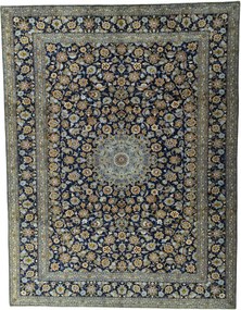 Kashan Tappeto 310 x 410 Marrone (Iran) Annodato A Mano