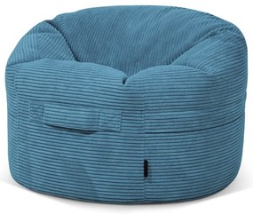 Pouf a sacco per bambini blu con rivestimento in velluto a coste Roll 80 – SLOWDOWN
