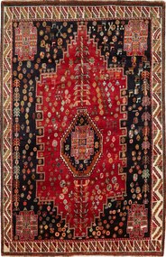 Shiraz Tappeto 170 x 260 Rosso (Iran) Annodato A Mano