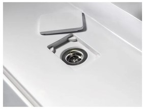 Doppio lavabo bianco in composito minerale 96x44 cm Godiva – Sapho