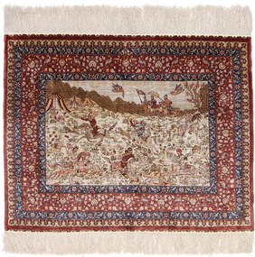 Hereke Tappeto 100 x 130 (Tacchino) Annodato A Mano