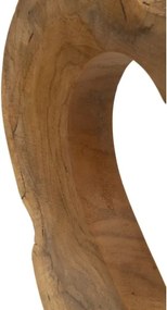 Scultura Hasi In Teak Riciclato Cm 28X10X38 (Pezzi Unici - Non Rip. In Serie)