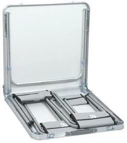 Tavolo da campeggio pieghevole + 4x sedia bianco/cromo