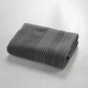 Asciugamano in spugna di cotone grigio scuro 50x90 cm Tendresse - douceur d'intérieur