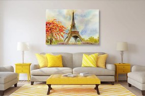 Stampa su tela – Torre Eiffel in colori pastello
