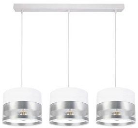 Lampadario su filo MILO 3xE27/60W/230V argento