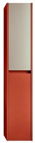 Colonna per mobile bagno Niwa 2 ante P 27 x L 30 x H 160 cm laccato opaco paprika con vetro sabbia