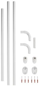 WENKO 19216100 - Supporto per asta UNIVERSALE 2,5x2,5 cm, bianco