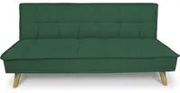 Divano letto clic clac in tessuto vellutato, divano 3 posti mod. Bart - Colore: Verde abete - DL-BA38FBC