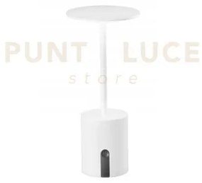 Lampada da tavolo ricaricabile led liberty bianca 2w 300lm 3000k di...