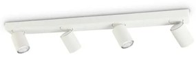 Lampada da soffitto rudy pl4 bianco