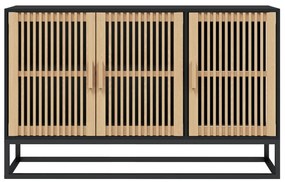 Credenza nera 105x30x65 cm in legno multistrato