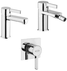 Set miscelatori Jacuzzi Rubinetteria lavabo bidet e doccia incasso serie Fiamma