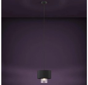 Eglo 39977 - Lampadario a sospensione con filo SAPUARA 1xE27/40W/230V nero