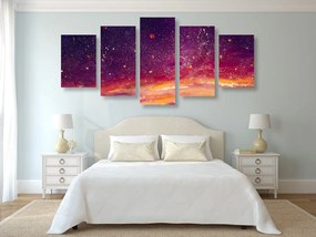 Quadri 5 pezzi – Pittura a olio del cielo