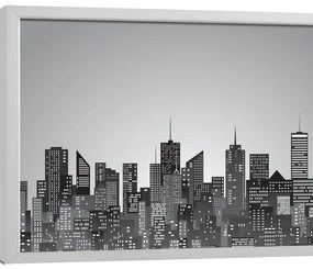 Stampa incorniciata su tela Skyline multicolore 65 x 85 cm