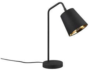 Lampada da tavolo nera con paralume in tessuto (altezza 45 cm) Buddy - Trio