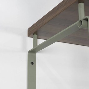 Attaccapanni da parete marrone/verde polveroso in metallo con scaffale 70 cm Rex – Spinder Design