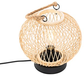Lampada da tavolo da esterno rustica in rattan - Calamus