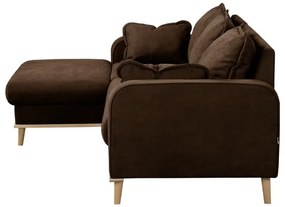 Divano angolare marrone scuro (angolo sinistro) Beata - Ropez