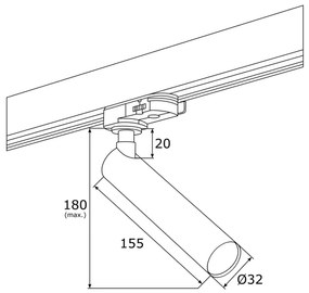 Argon 4353 - Faretto per sistema a binario LED ELBRUS LED/4,5W/230V bianco