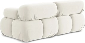 Divano componibile bianco con rivestimento in velluto 190 cm Lokua – Makamii