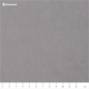 Divano letto angolare in velluto grigio chiaro L, angolo destro Stylish Stan - Miuform