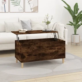 Tavolino Da Salotto Rovere Fumo 90x44,5x45 Cm Legno Multistrato /
