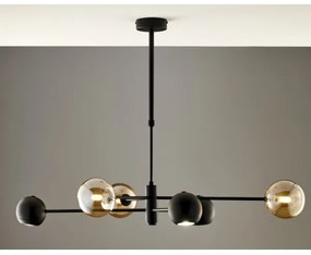 Jupiter 1993 - Lampadario a sospensione con supporto rigido MOKA 3xGU10/10W/230V + 3xG9/10W/230V nero/beige