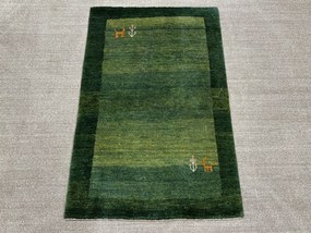 Gabbeh Tappeto 80 x 120 Verde (Iran) Annodato A Mano