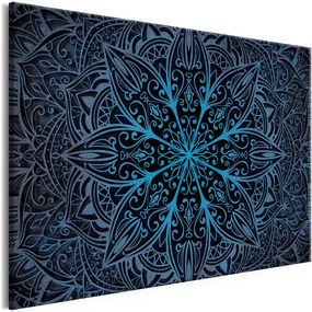 Quadro Oriental Flowers (1 Part) Narrow Blue  Colore Blu, Dimensioni e Misure 120x80