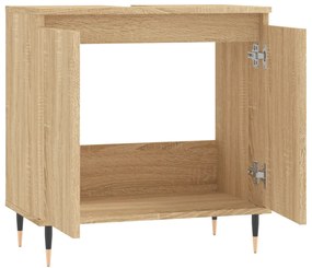 Mobile da bagno rovere sonoma 58x33x60 cm in legno multistrato