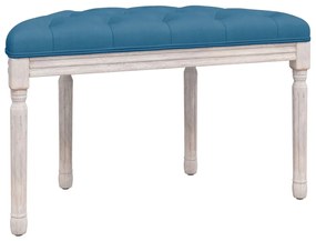 Panca blu 81,5x41x49 cm in velluto
