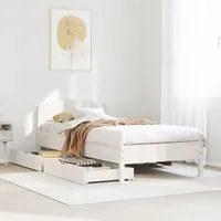 Letto senza Materasso Bianco 90x200 cm Legno Massello di Pino 3301846