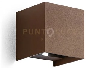 Ges864n-  applique ruggine a led 2 luci biemissione 4000k 500lm 2x5...