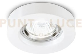 Blues faretto inasso in vetro bianco attacco gu10 d.9,5cm