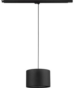 Lampadario a sospensione con filo Sistema ferroviario trifase TRACER 1xE27/15W/230V diametro 30 cm nero