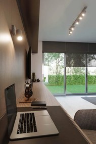 Applique in Acciaio Orientabile da Parete RING GU10 Grigia da interno