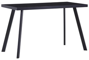 Tavolo Da Pranzo Nero 120x60x75 Cm İn Vetro Temperato /