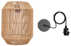 Aigostar - Lampadario a sospensione con filo 1xE27/60W/230V beige